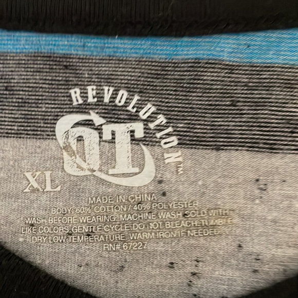 OT Revolution Sz XL Tee Shirt Short V Neckline - Picture 3 of 4